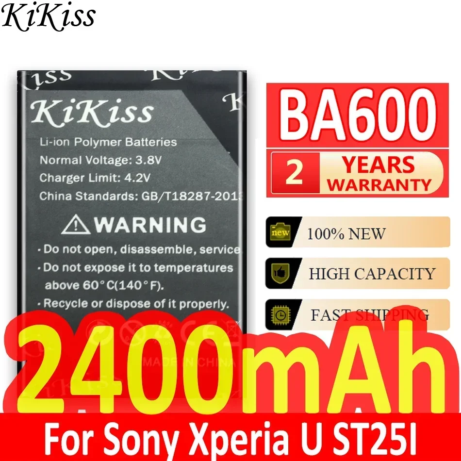 2400Mah Ba600 Per Sony Xperia U St25I St25A St25 Kumquat Batteria Del Telefono Cellulare Grande Potenza