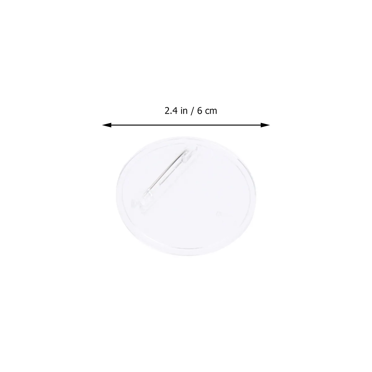 30Pcs 아크릴 브로치 액세서리 투명 라운드 배지 DIY 공예 키트 친구 가족을위한 세련된 세련된 장식 선물 60Mm