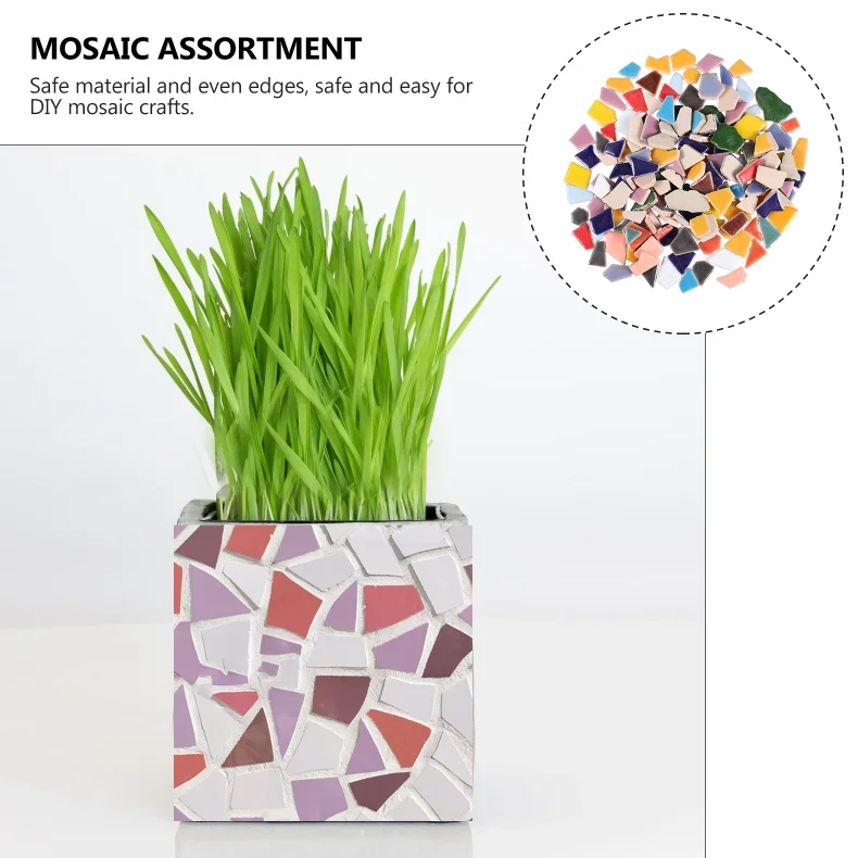 Description Picture 3 of item100g Porcelain Mosaic Tiles DIY Craft Ceramic Tile Mosaic Making Materials hobby pieces bulk