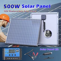 Kit de panneaux photovoltaïques 12 V, étanche et résistant à la poussière, avec contrôleur, pour camping, véhicule, maison, alimentation solaire hors réseau. 1