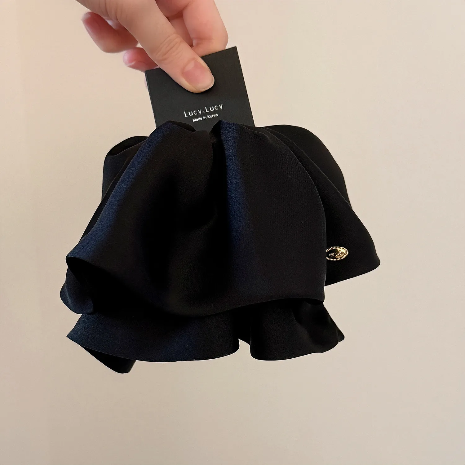 Weibliche Satin Bogen Haarnadel Pferdeschwanz Clip Zwei-schicht Bowknot Band Frühling Clip Temperament Zubehör Koreanische Mode Elegante – Detail 11