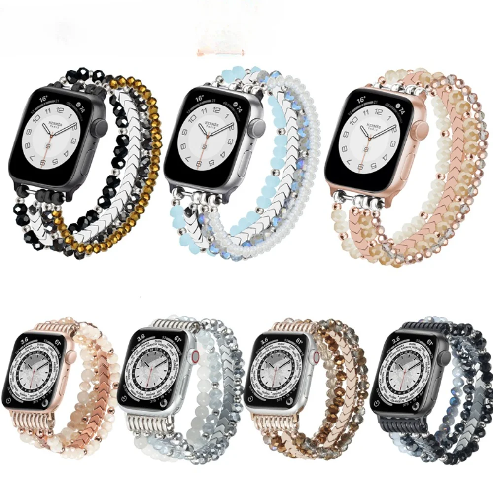

Suitable for Apple iwatch765421/SE Arrow Jewelry Watch Band Apple Watch Crystal Agate Wristband