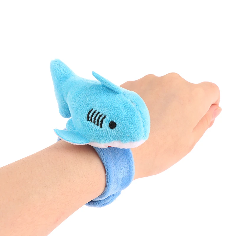 Cute Plush Shark Wristband Stuffed Animal Slap Bracelet Slap Rings Slap Band Toy Keychain Doll For Kid Party Favor Birthday Gift taco party taco s onion rings avocado limes chilli peppers and chilli sauce socks hip hop lots cartoon characters socks