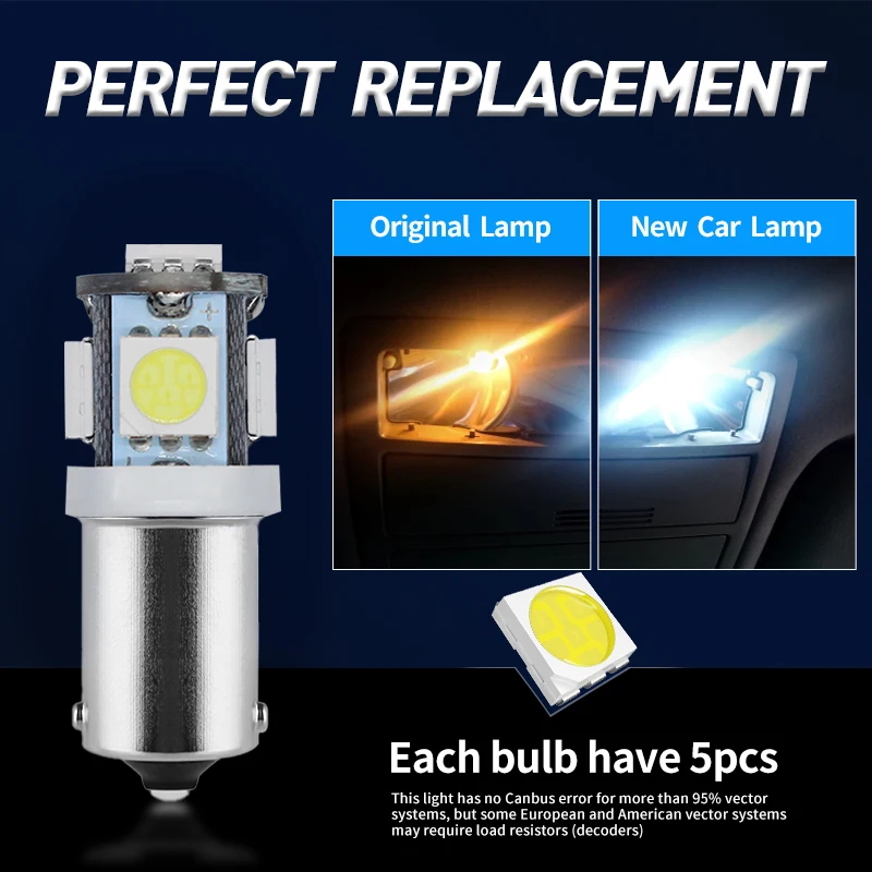 BA9S LED ڵ ȣ , 5050 5SMD ڵ ׸ ,   , ̵  Ŀ , 12V, 24V , 10 