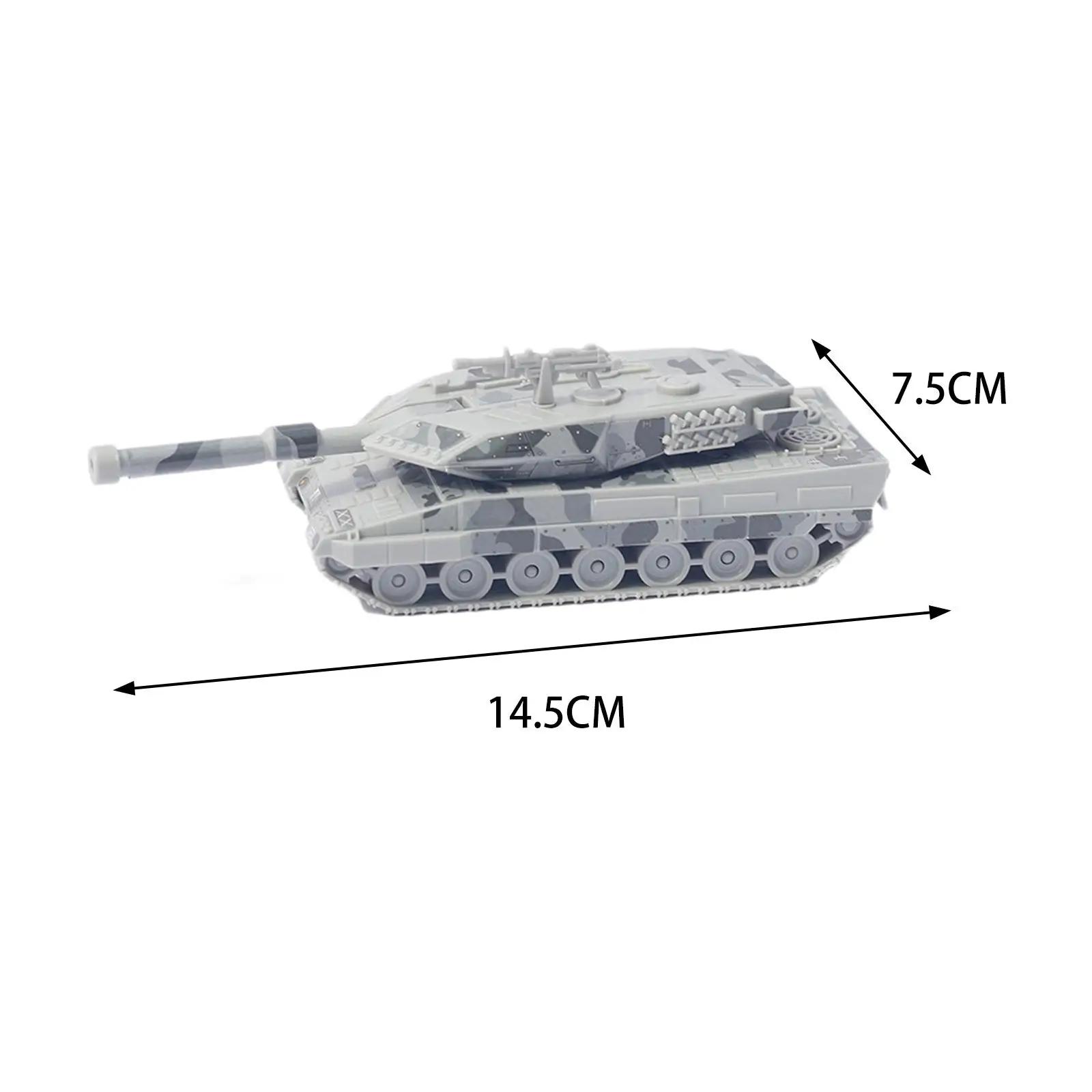 4 Pieces 1:100 Scale DIY Tank Model Tabletop Decor 99A1 2A6 Ornament Mini Vehicles 4D Modern Tank Model for Boy Girls Gifts