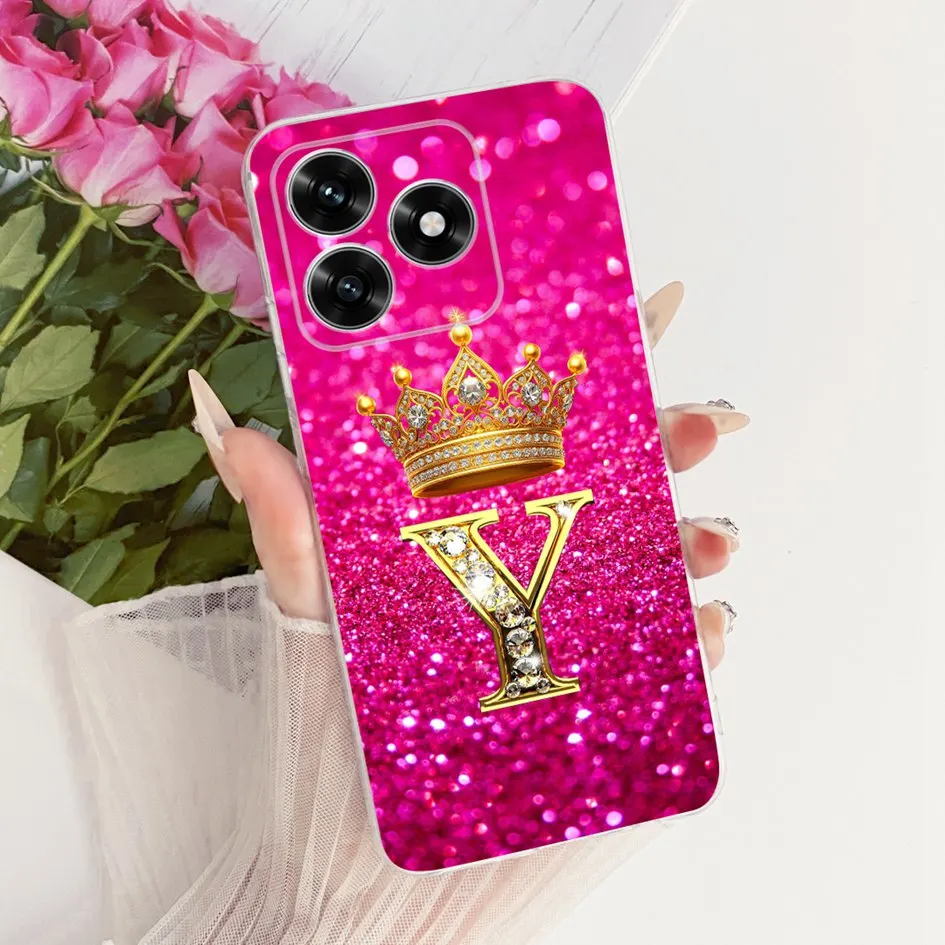 Luxury Crown Letters Soft Slim Silicone Phone Cover - Elegant Silicone Bumper Case
