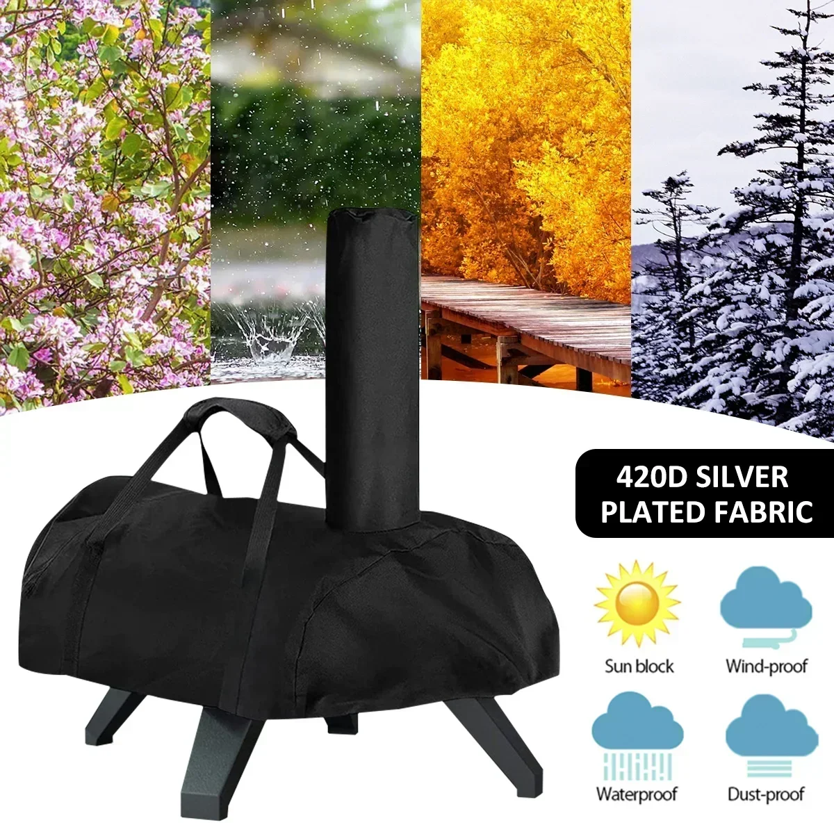 Pizza Oven Cover for Ooni Karu 12/16 Portable Pizza Oven Cover 420D Fabric Waterproof Pizza Oven Cover Heavy Duty Fabric 2