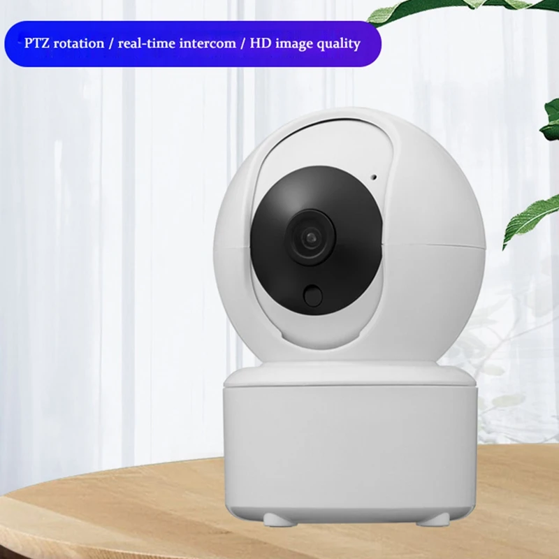 2.4GHz WiFi IP Camera Plug-in 2-Way Audio Tracking Camcorder 360 View Human&Sound Detection Indoor Security 3MP Smart PTZ Camera