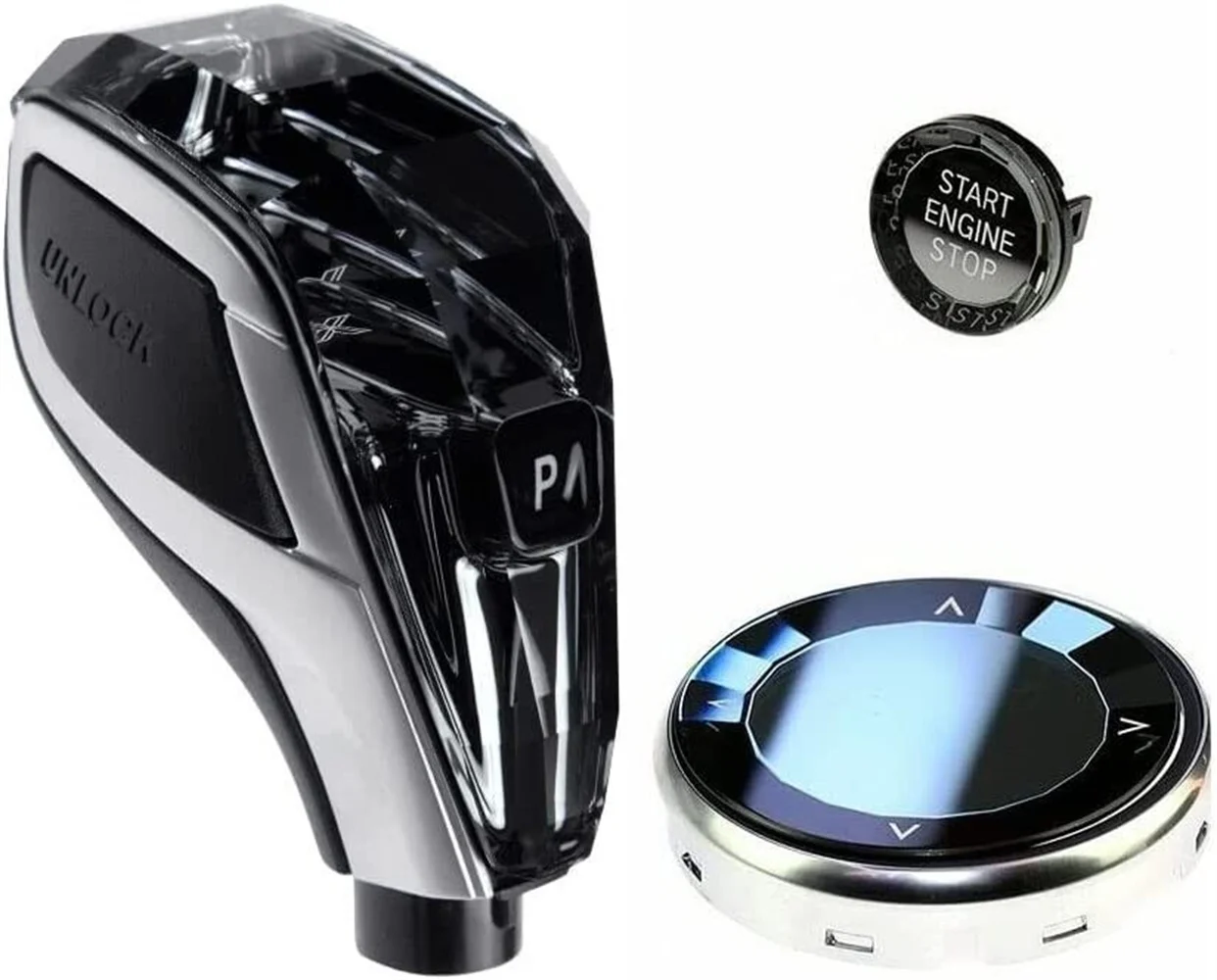 

3-Pack Crystal Gear Shift Knob Sticker Fits For BMW X6 G06 G18 2020-2022