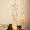 Nordic Macrame Tapestry Life Tree Leaves Dream Catcher Wall Hanging Kids Bedroom Tassel Dreamcatcher Hanging Tapestry Home Room 1