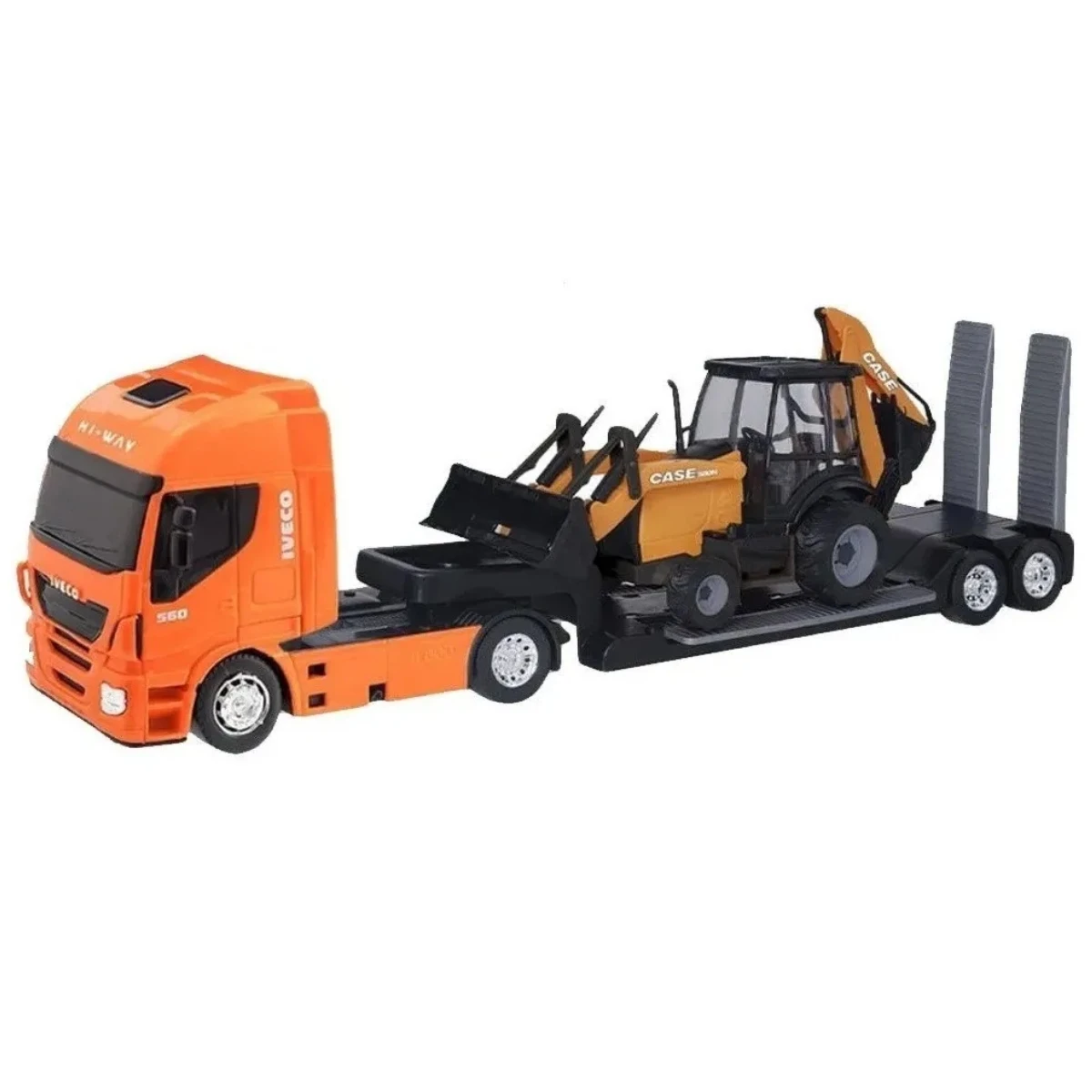 Caminhão Carreta de Brinquedo Iveco Hi-Way Miniatura com Caçamba