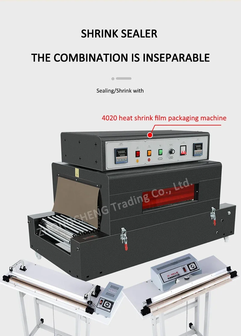 220v Electric Shrink Film Packaging Machine Heat Shrink Plastic Automatic Double