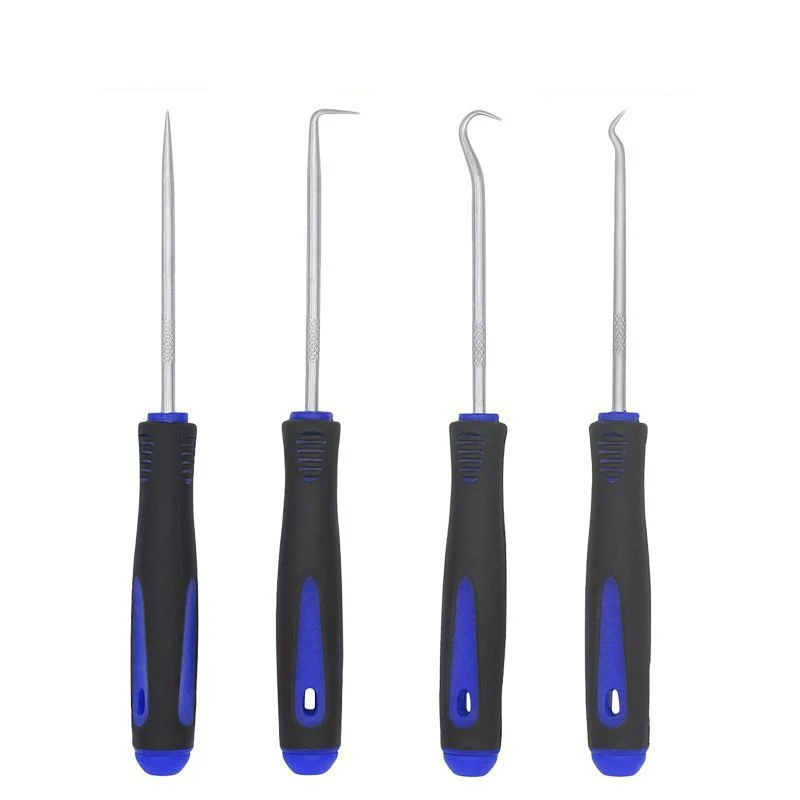 Car Repair Tools 4 Piece Pick and Hook Set Car Oil Seal Puller Remover Screwdrivers Kit O-Ring Gasket Automotive Disassembly