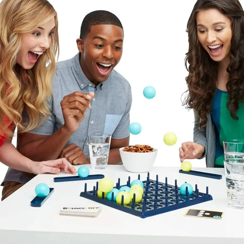 Kids Ball Bouncing Game Parent-child Interaction Board Game Tabletop Pinball Bouncing Ball Toddler Toss Ball Game Fun Party Game