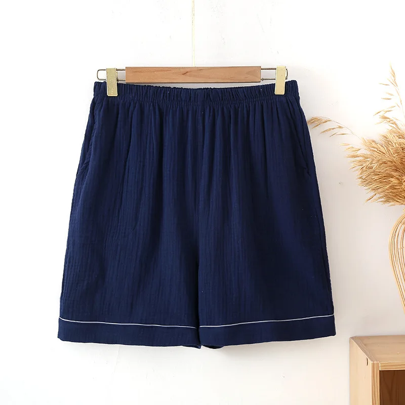 Pantalones De Mujer New Pure Cotton Crepe Women's Pajamas Pant Summer Night Wear Shorts Loose Ladies Sleepwear Home Pants_ecoleips.com