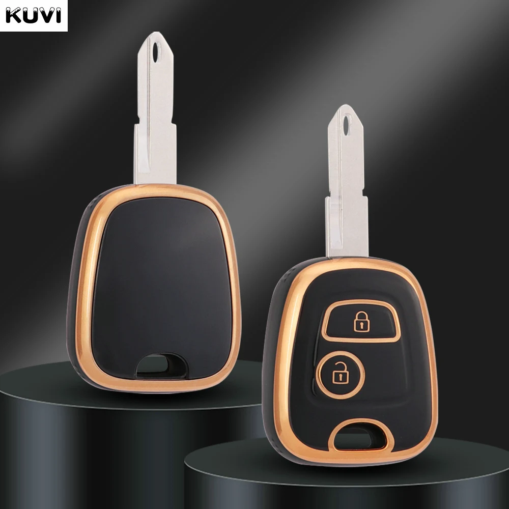 Key Case TPU Car Key Case Cover Shell For Peugeot 107 206 307 207 406 408 Citroen C1 C2 C3 Berlingo Picasso Xsara Picasso Toyota Aygo