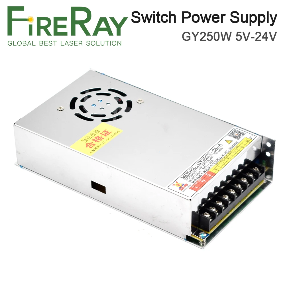 

FireRay 250W Switching Power Supply 24V 10A GY250W-24-A for CNC Router Engraving Machine