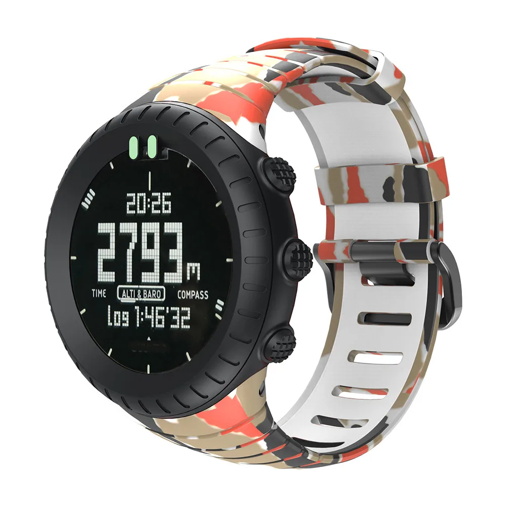 Camouflage Silicone Strap For Suunto Core Smart Watch Band