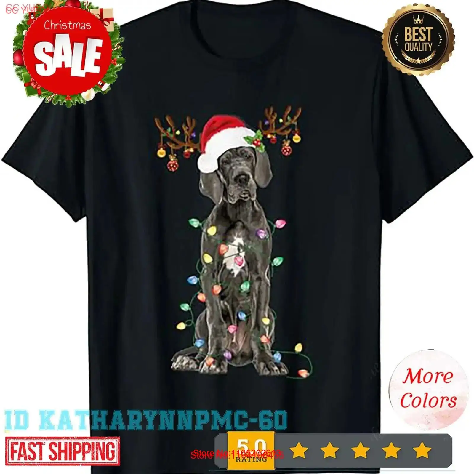 great-dane-christmas-reindeer-light-funny-dog-lover-vintage-tshirt