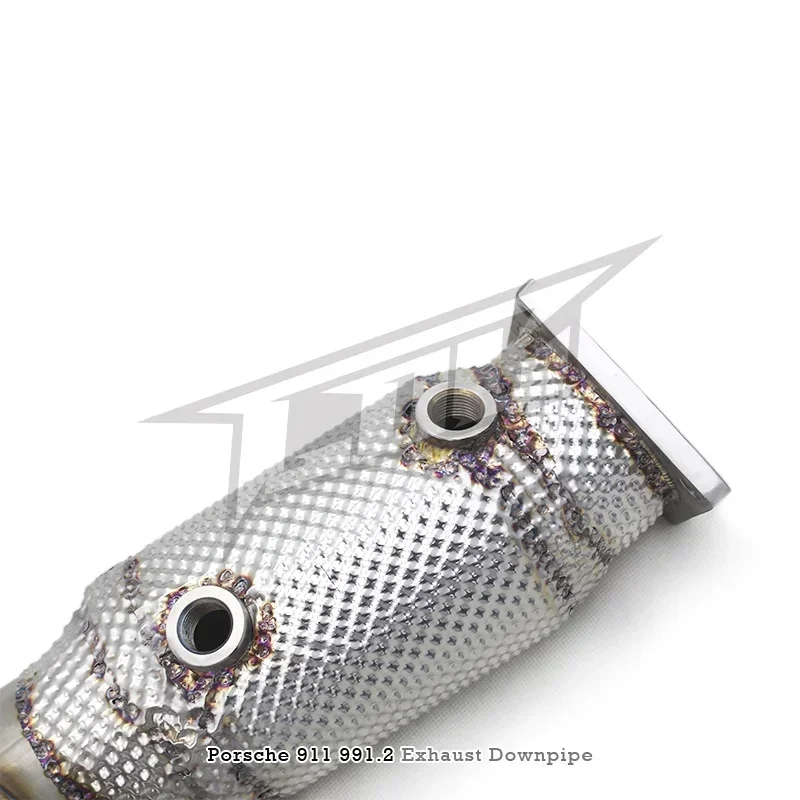 Section High flow Pipes branch downpipe Exhaust Pipe with For 911/991.2 3.0