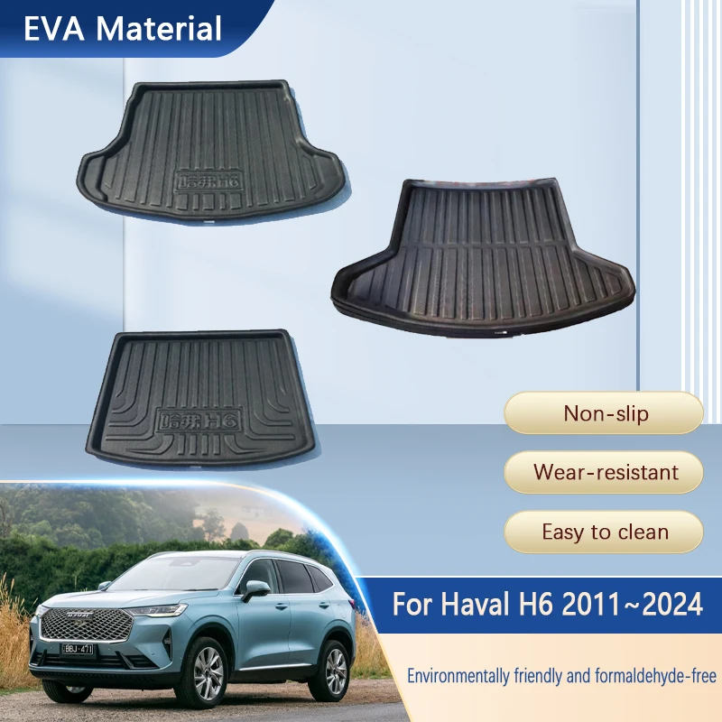 

For Great Wall Hover Haval H6 II III MK1 MK2 MK3 2011~2024 Car Rear Trunk Mats Waterproof Pad Trunk Matt Carpets Car Accessories