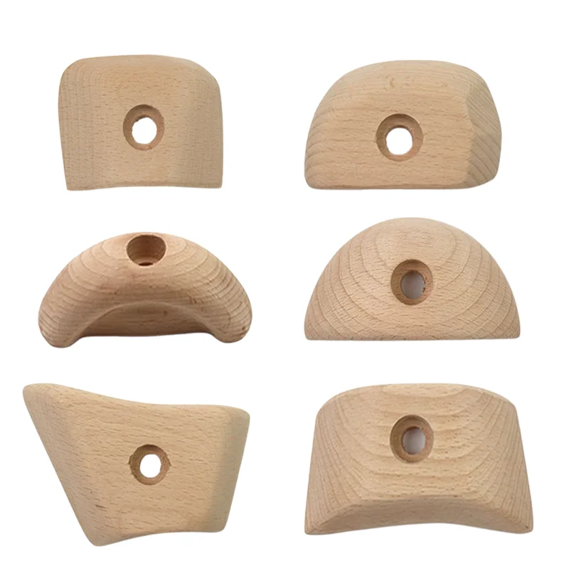 Climbing Training Holds Wood Climbing Point Climbing Training Holds Rock Wall Holds Kids and Gyms Variety Screw-On Hangboard