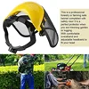 Garden Grass Trimmer Safety Helmet Hat with Full Face Mesh Visor for Logging Brush Cutter Forestry Protection High Quality 6