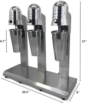 Alternative view of Commercial And Home Use 3-Head Milkshake Maker 540W Smoothie Blender with 27 Oz Capacity Kitchen Appliance