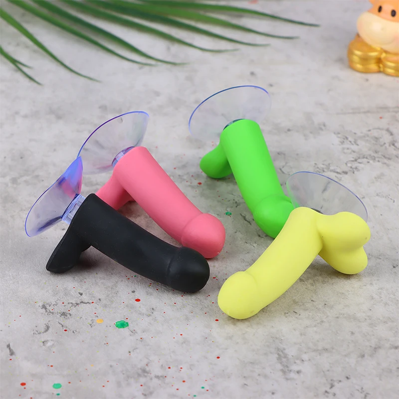 Mini Dick Luminous Funny Toy Dick Prank Spoof Power Control Cap Funny Sucker Controller Decorative Caps