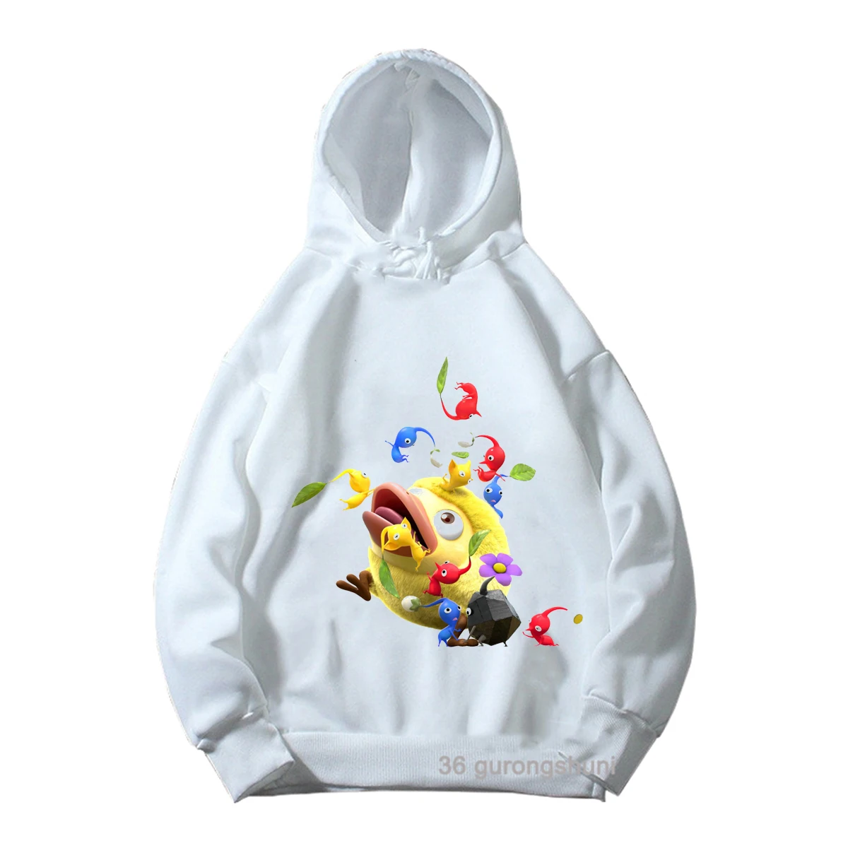 New Boys\' Hoodie Funny Video Game Pikmin 4 Cartoon Children\'S Long Sleeve Sweatshirt Fashion Girls\' Spring And Autumn Hoodie Top