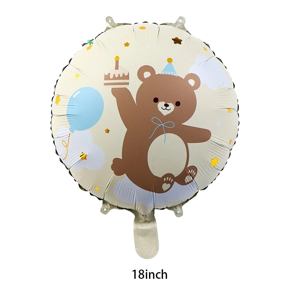 Braunbär-Luftballons, Braunbär-Mütze, Willkommens-Babyparty-Dekorationen, Willkommens-Banner für Bobby, Girlande, Hängende Spiraldekorationen – Detail 12