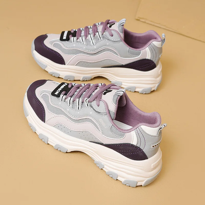 Women Sports Shoes Platform Sneakers Fashion Outdoor Hiking Non-Slip Casual Shoes Low Top Running Shoes Women Footwear