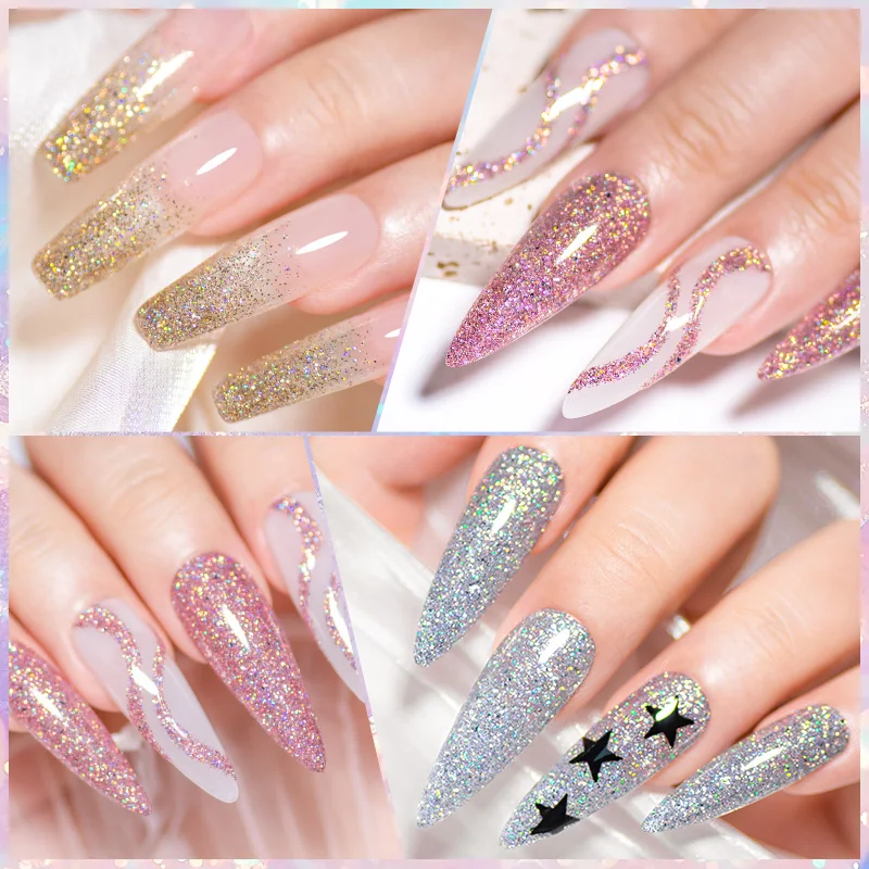 Glitter Gel on Nails