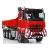 1/14 RC Hydraulic Full-dump 8x8 Truck Metal Roll Off Dumper Car 3-speed Gearbox Model with Light Sound Rear Axle Lifting TH23685 2