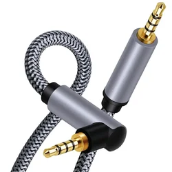 Gold - Plated HiFi Stereo Audio Extension Cable with 90 - Degree Design - 10m (3.5mm Aux Cable)