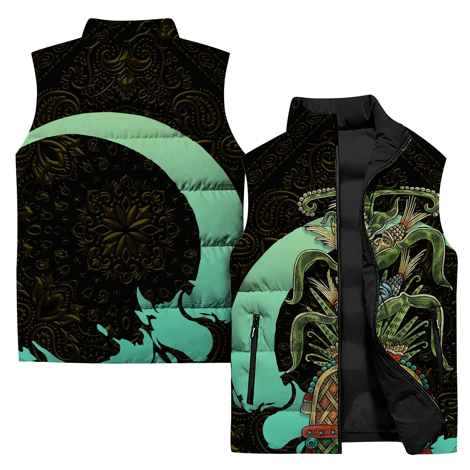 thumbnail image 1 of Chaleco frío cómodo y cálido para hombre, moderno y versátil, elegante chaleco estampado, ropa deportiva de ocio para hombre, chalecos para hombre, geniales, 1 of 5