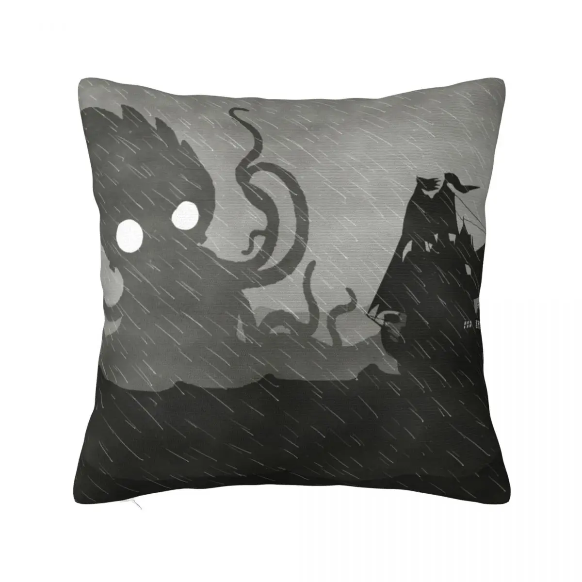 

Rainy Ship & Kraken Throw Pillow Christmas Covers Cushions For Children