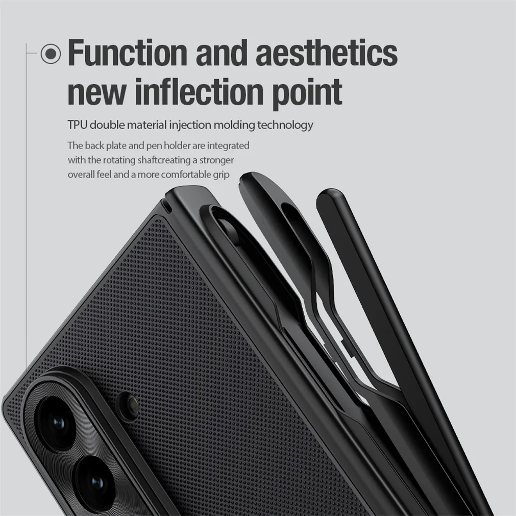 NILLKIN For Samsung Galaxy Z Fold 7 MagSafe Case Frosted Hinge Pen