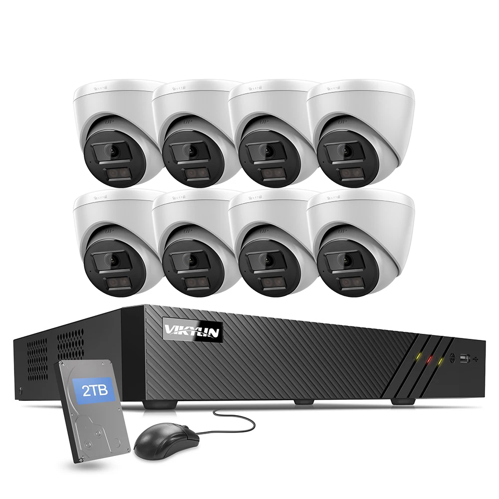 

Купольная Ip-камера для домашней системы видеонаблюдения, 8 каналов, NVR, POE, 5 МП, аудио, IP66