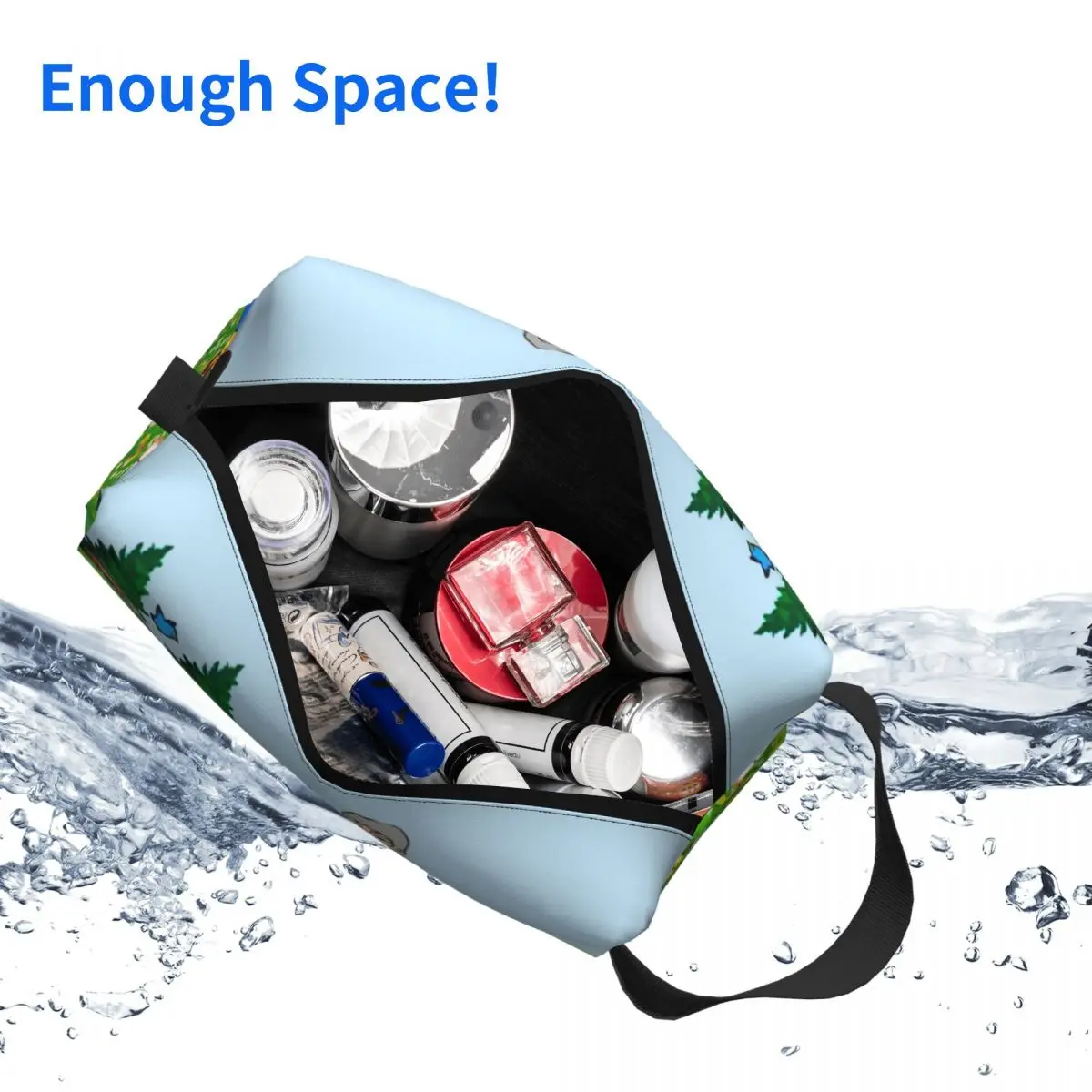 Custom Heidi Peter And Grandpa Family Travel Cosmetic Bag Alps Mountain Anime Makeup Toiletry Ladies Beauty Storage Dopp Kit 5
