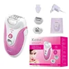 Three Heads Women Hair Removal Kemei Km-299 Mini Easy To Carry Electric Razor Epilator For Women 1