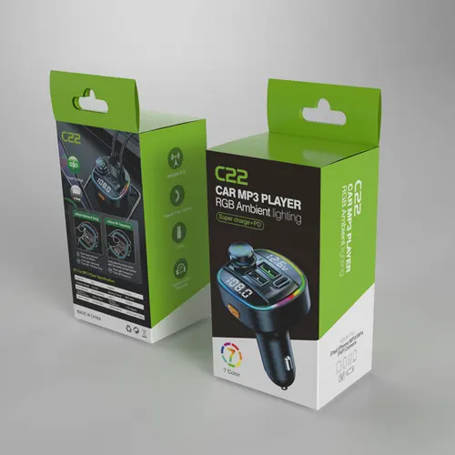 블루투스 5.0 FM 송신기, 차량용 핸즈프리 라디오 변조기, MP3 플레이어, 22.5W USB, 초고속 충전 어댑터 6