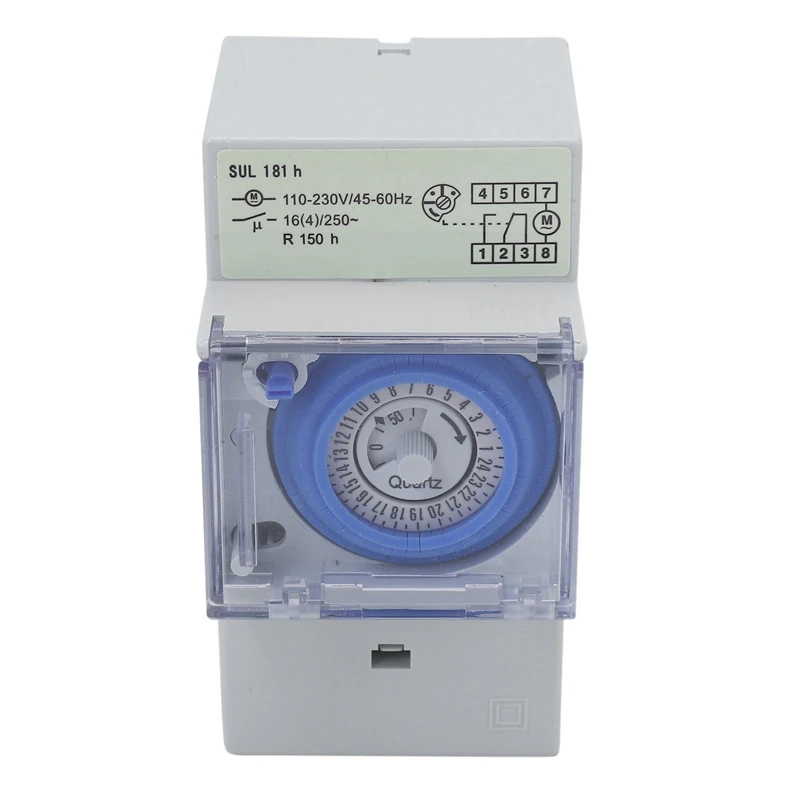 

6X SUL181H Mechanical Timer 24 Hours Time Switch Relay Electrical Programmable Timer 24 Hour Din Rail Timer Switch