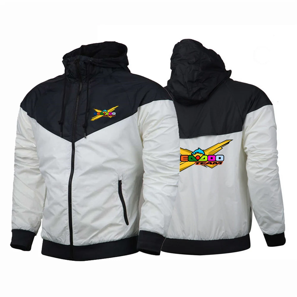 2023 Spring Autumn Fashion Sea Doo Seadoo Moto Logo Print Casual Stitching Sport Thin Coat High Quality Breathable Zipper Jacket