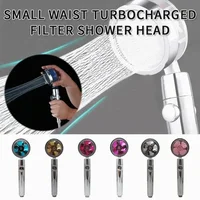 Pressurized Shower Water Saving High Pressure Perforated Adjustable Bathroom Small Fan Shower 2