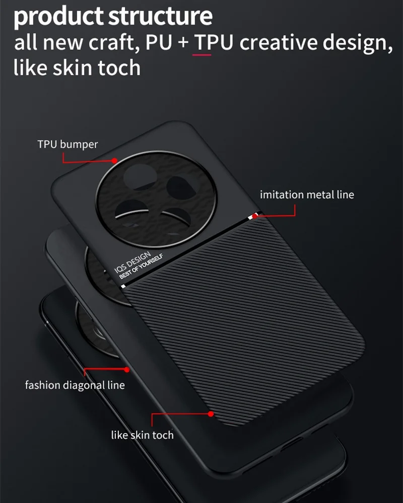 Luxury Leather Magnetic Phone Case with Soft Silicone Cover