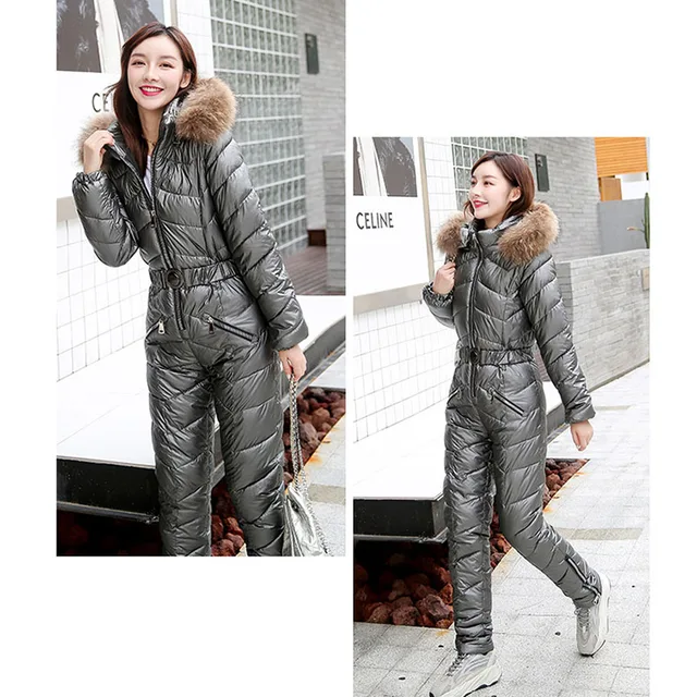 Traje de esquí de una pieza para mujer, monos de nieve, mono de lana de  esquí de montaña, chaqueta de esquí súper cálida, pantalones, traje de  nieve transpirable, Invierno - AliExpress