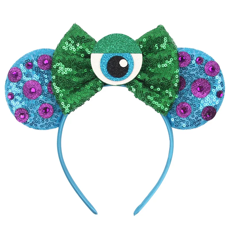 Disney Children's Cartoon Hairband Monster University Green Mickey Big Eyes Role Playing Animal Headpiece