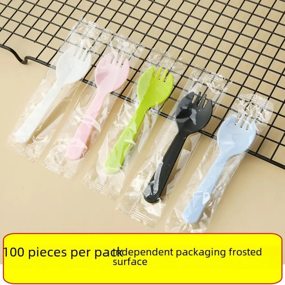 Disposable Utensils Spoon Fork Reinforced Individual Packing Dessert Salad Tableware Fruit Cutlery Price