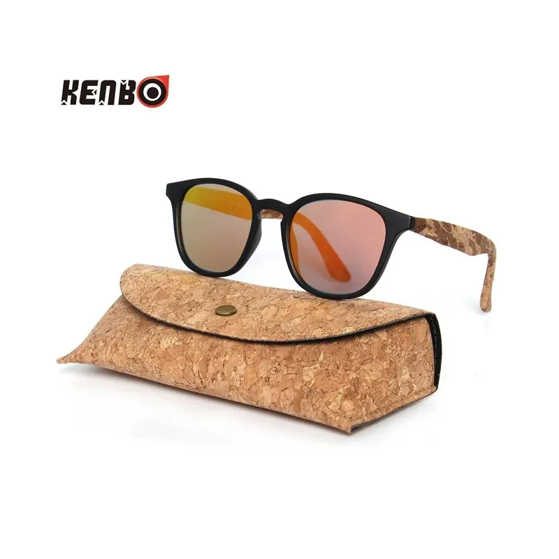 Kenbo 브랜드 2024 패션 나무 목재 선글라스, 편광 선글라스 디자인, UV400 미러 남성 안경 케이스 포함